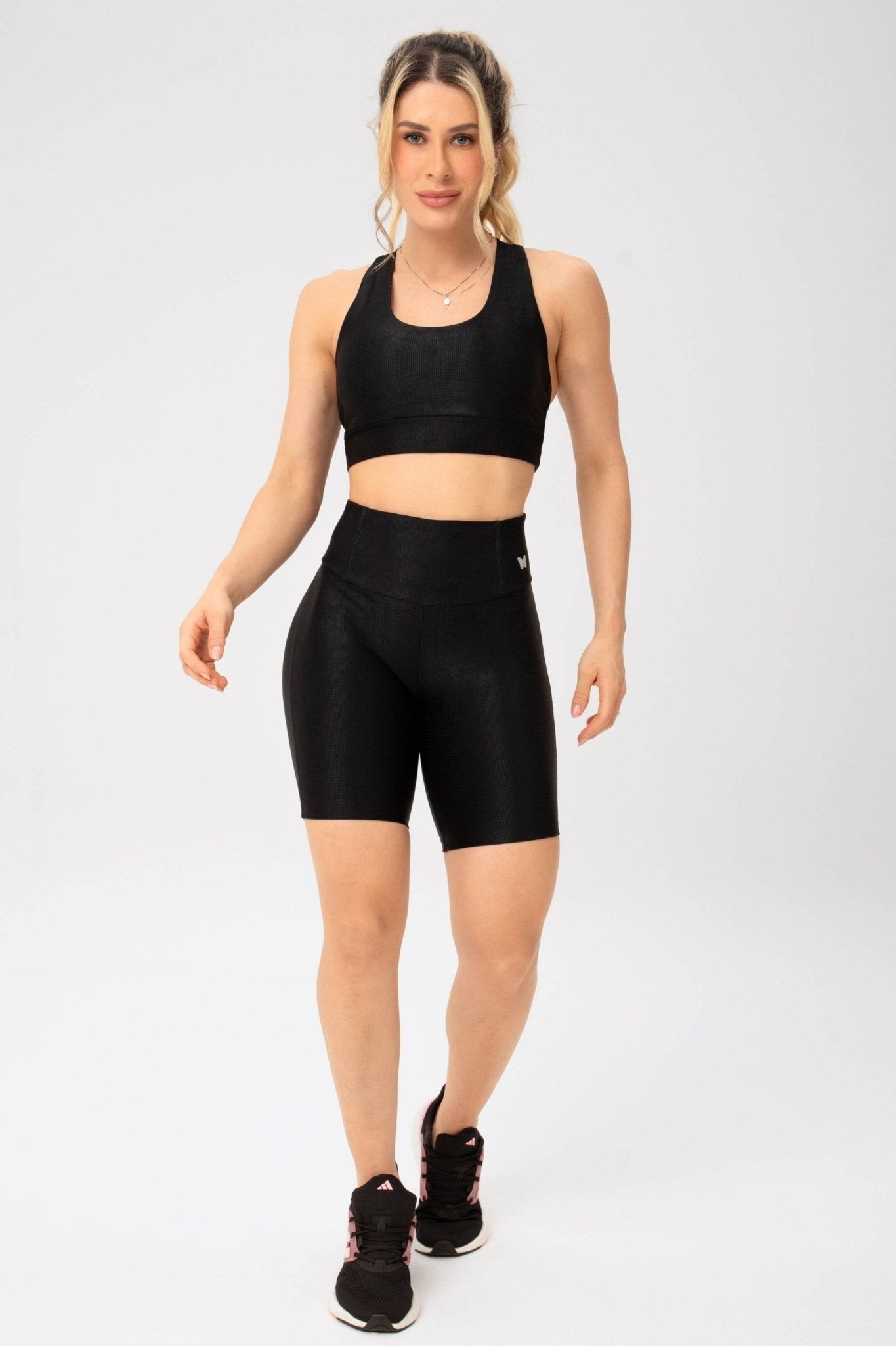 Bermuda Bumbum Anatômico Essentials Preto Texturizado MADAF250032 - MADALLOLA