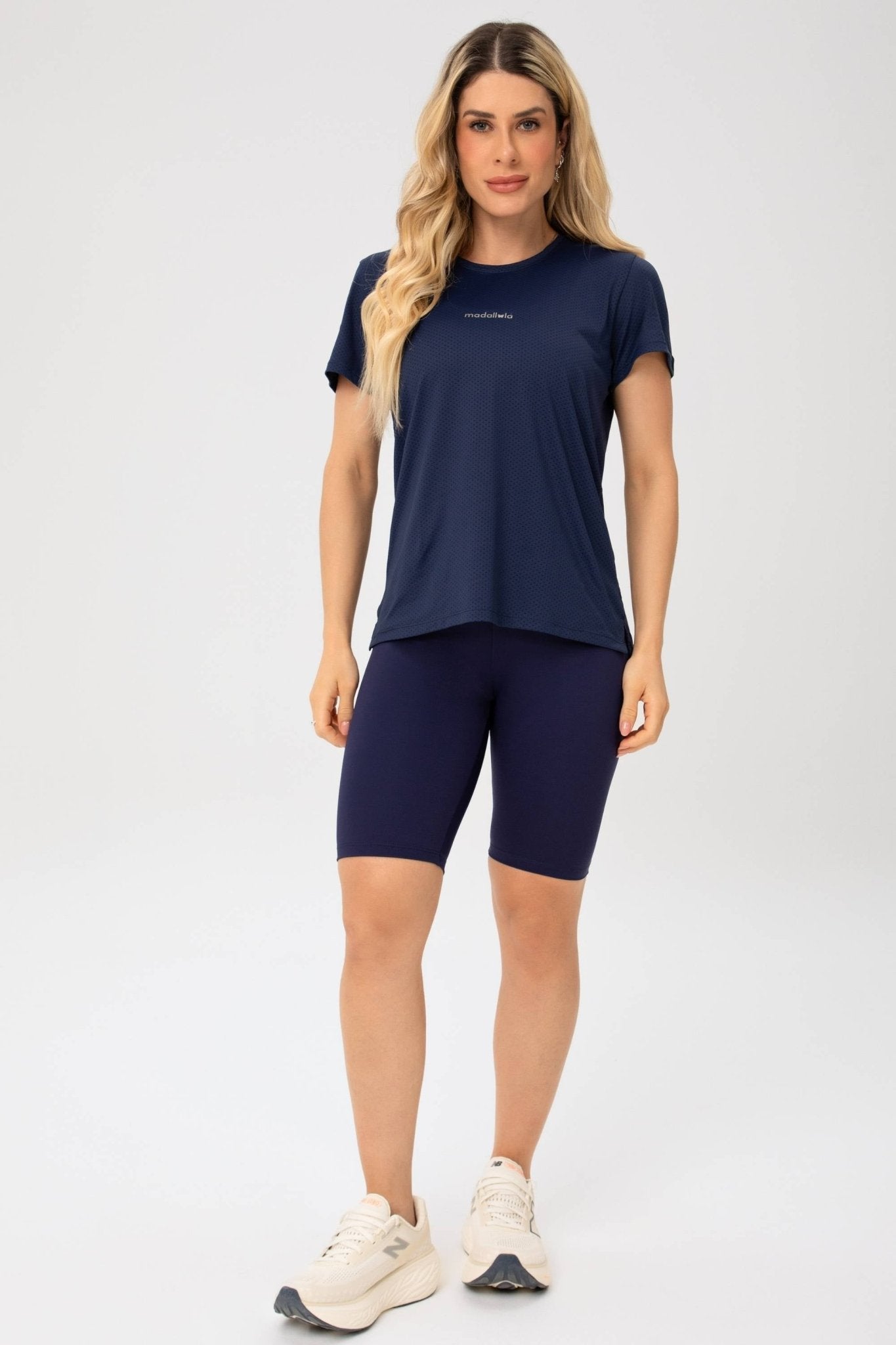 Blusa de Manga Curta Essentials Dry Marinho MADAF250047 - MADALLOLA