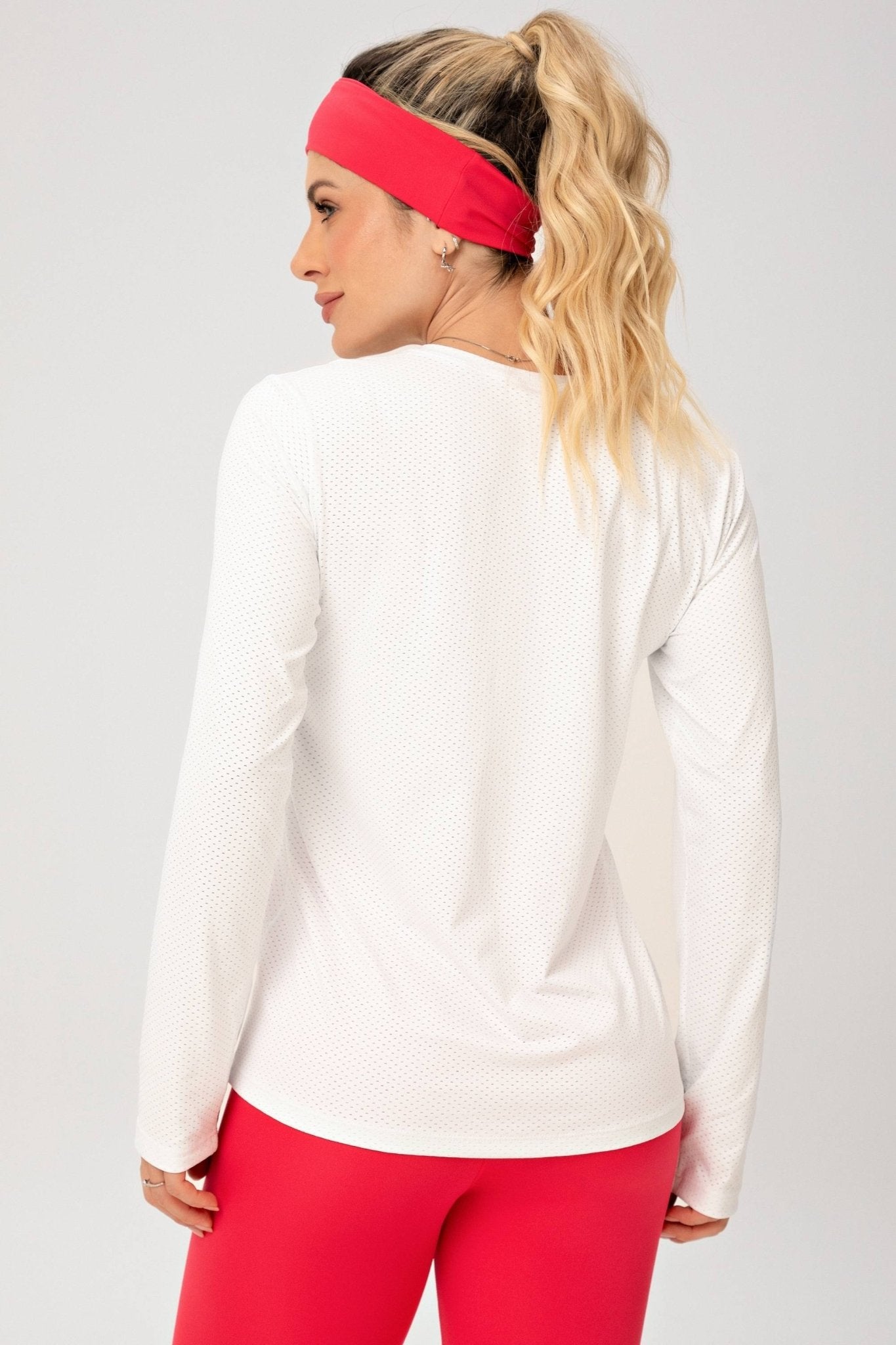 Blusa de Manga Longa Essentials Dry Branco MADAF250050 - MADALLOLA