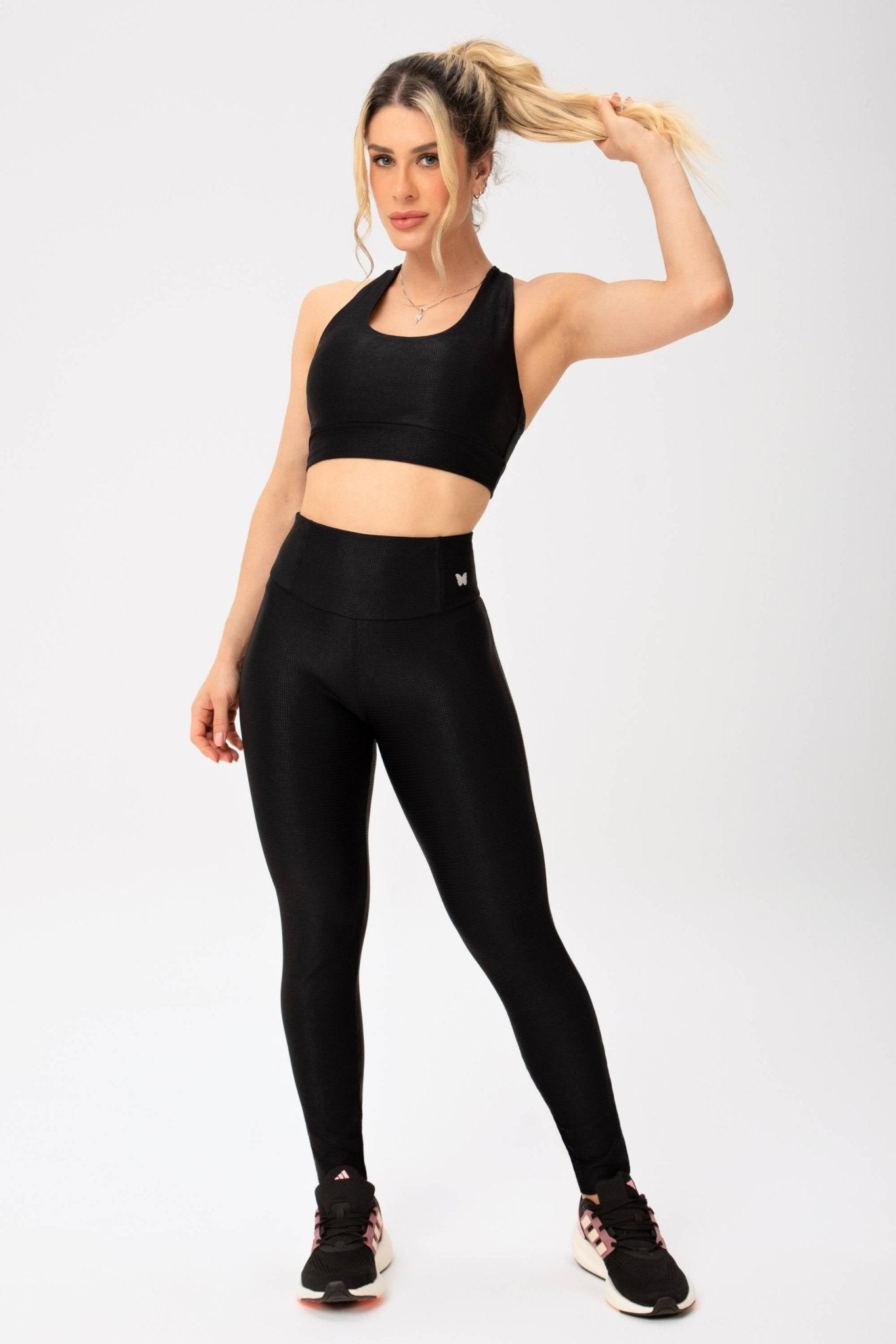 Calça Bumbum Anatômico Essentials Preto Texturizado MADAF250033 - MADALLOLA