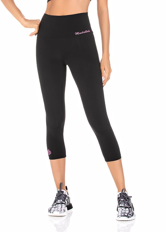 Calça Legging Capri Fit Preto 22024 - MADALLOLA