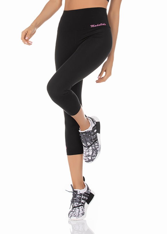 Calça Legging Capri Fit Preto 22024 - MADALLOLA