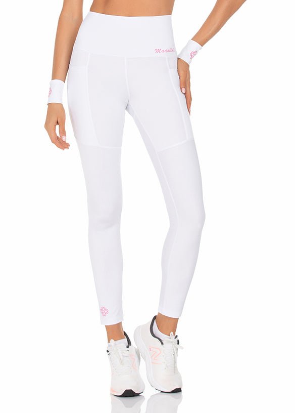 Calça Legging Com Bolso Power Branco 22004 - MADALLOLA