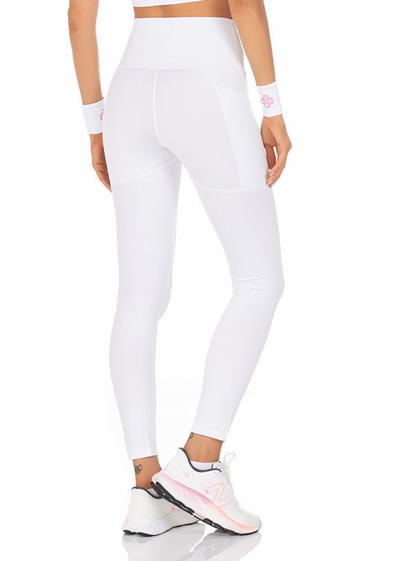 Calça Legging Com Bolso Power Branco 22004 - MADALLOLA