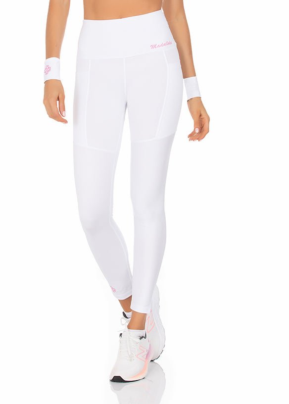 Calça Legging Com Bolso Power Branco 22004 - MADALLOLA