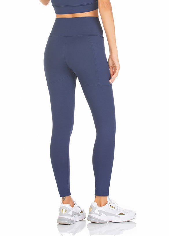 Calça Legging Com Bolso Power Marinho 22002 - MADALLOLA