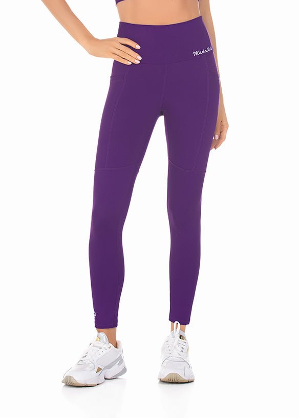 Calça Legging Com Bolso Power Roxo 22003 - MADALLOLA