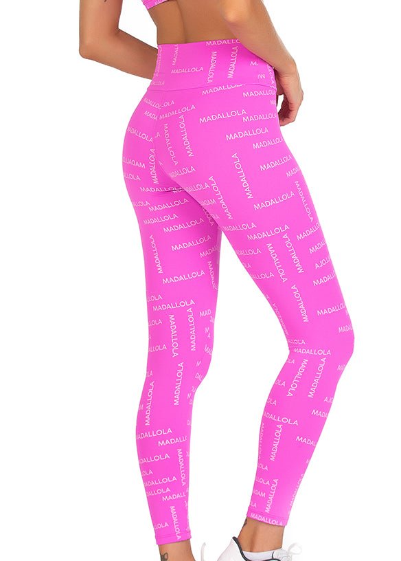 Calça Legging Letter Madallola Pink 22032 - MADALLOLA