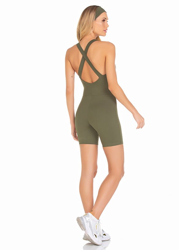 Macacão Curto Fit Verde 23005 - MADALLOLA