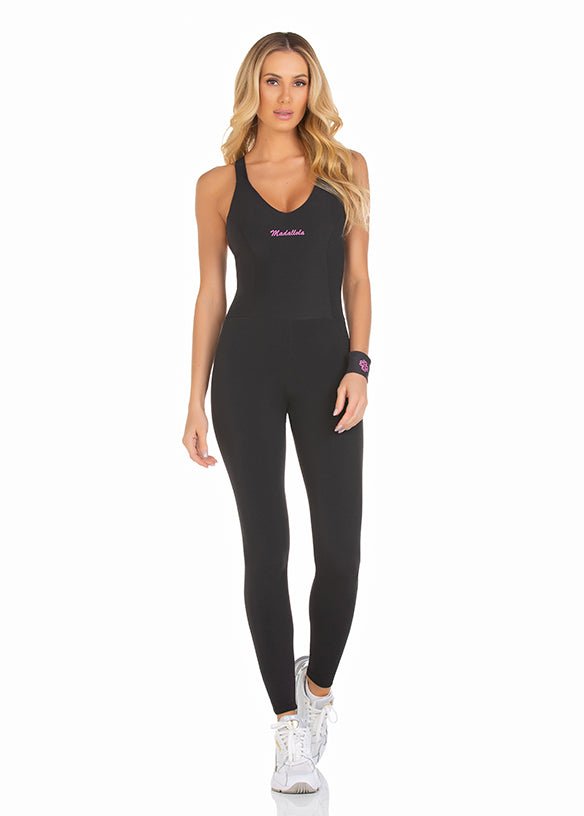 Macacão Longo Fit Preto 23002 - MADALLOLA