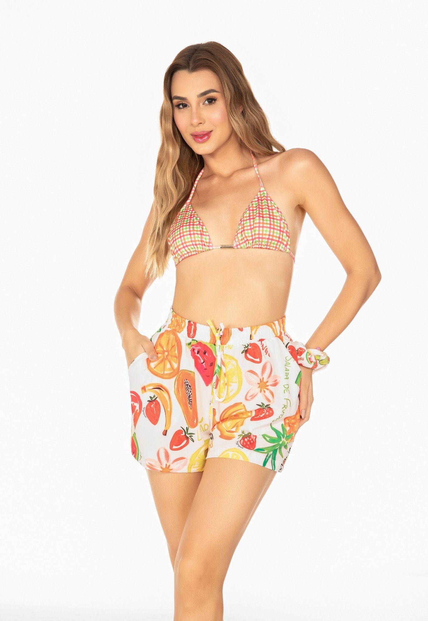 Shorts Com Cós de Elástico Salada De Frutas 11055 - MADALLOLA