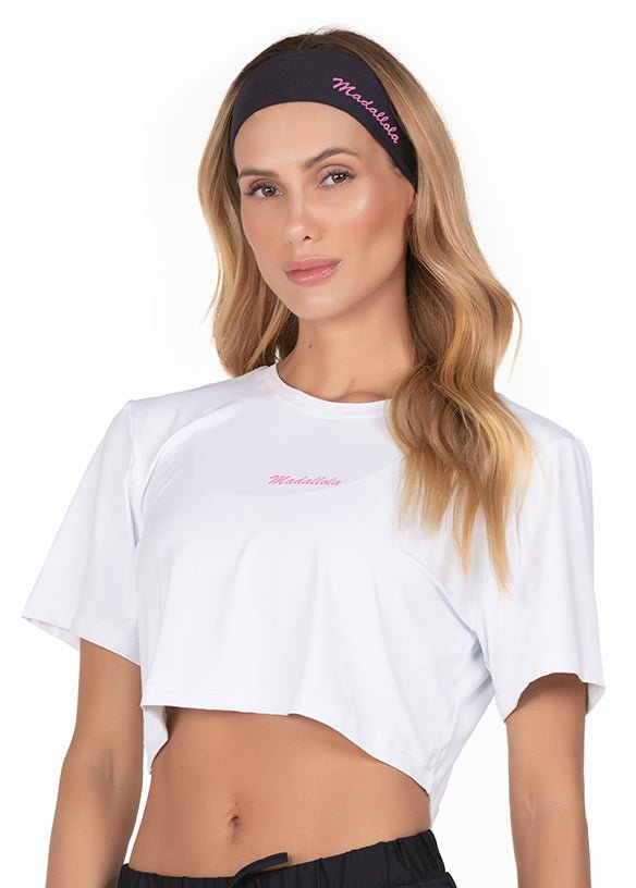 T- Shirt Cropped Energy Branco 20000 - MADALLOLA