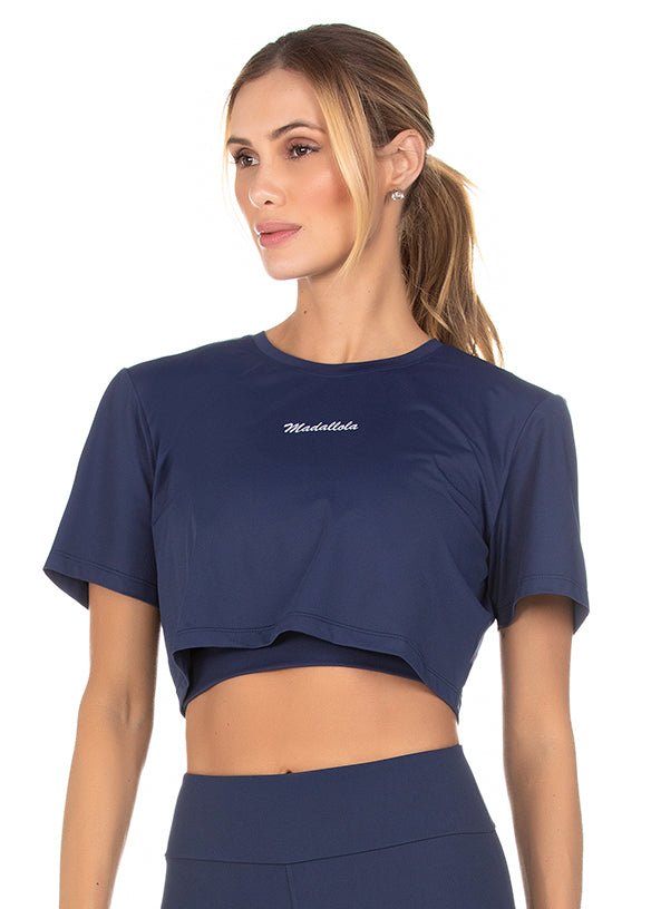 T- Shirt Cropped Energy Marinho 20002 - MADALLOLA