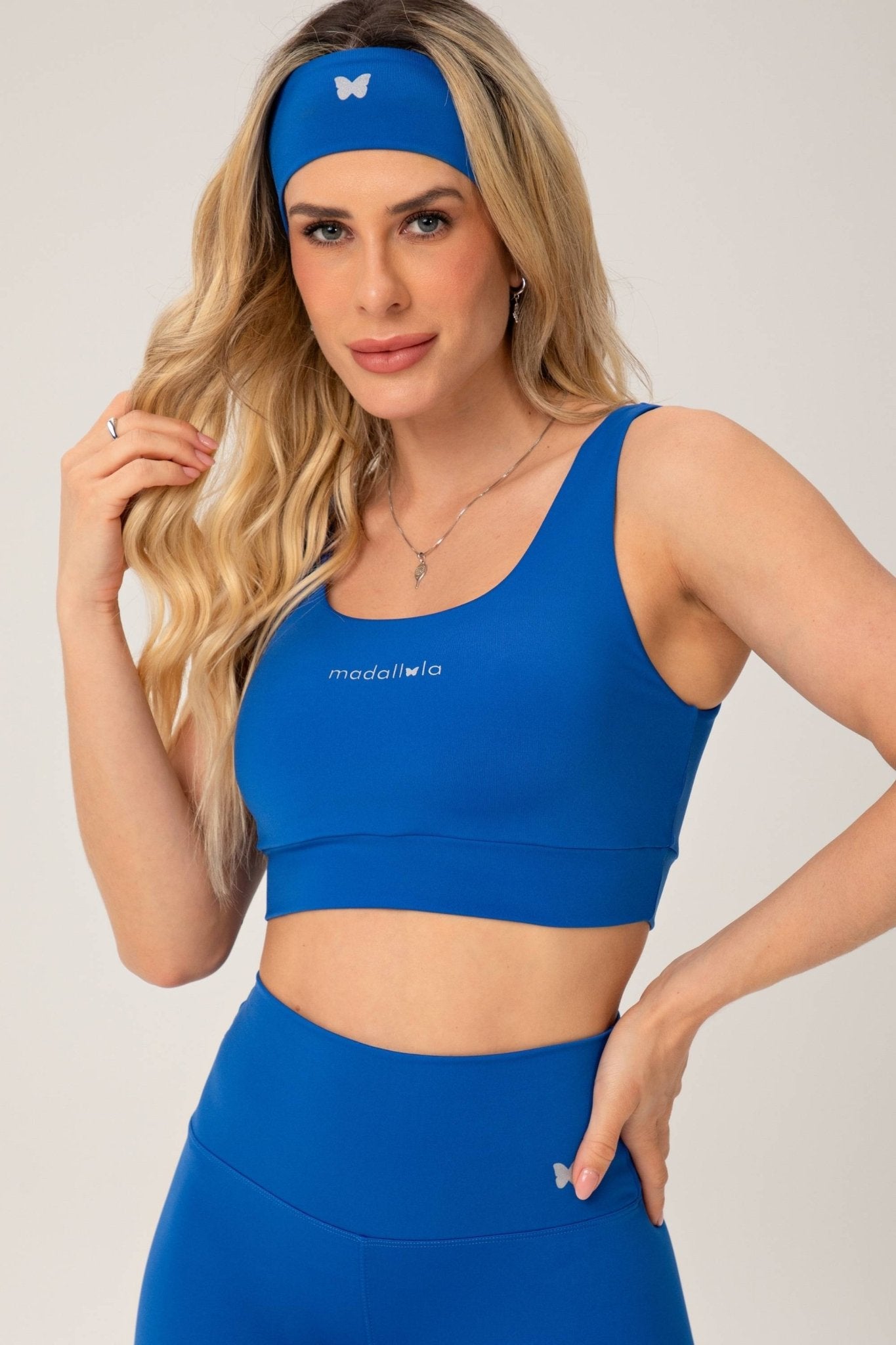Top Alça Larga Essentials Azul Royal MADAF250051 - MADALLOLA