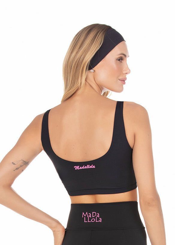 Top Cut Out Fit Preto 20037 - MADALLOLA