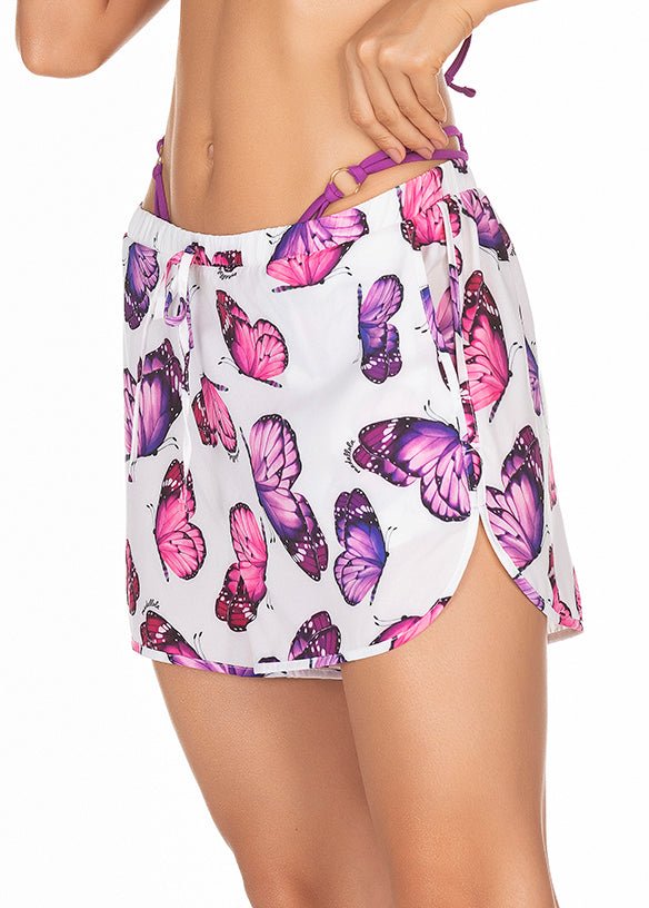 Shorts Curto Com Elástico Borboleta Lilac 1105 - MADALLOLA